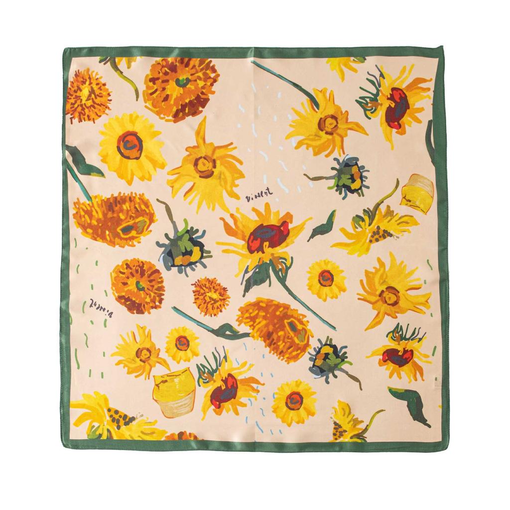 65*65CM 100% Maulbeerseide Quadratischer Schal Ölgemälde Luxus Schals Sonnenschutz Schal Halstuch Geschenk