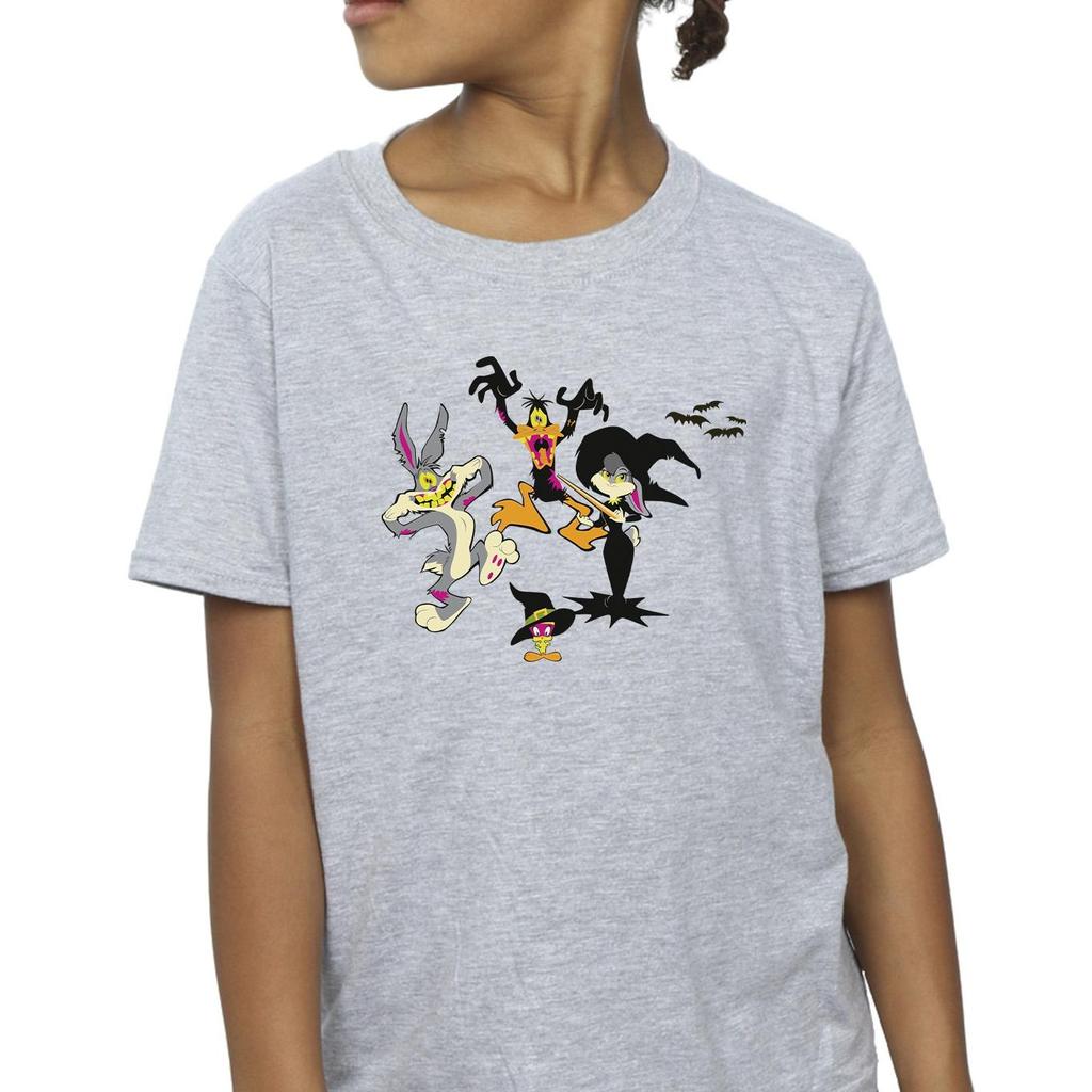 Looney Tunes Girls Halloween Friends bomull T-skjorte
