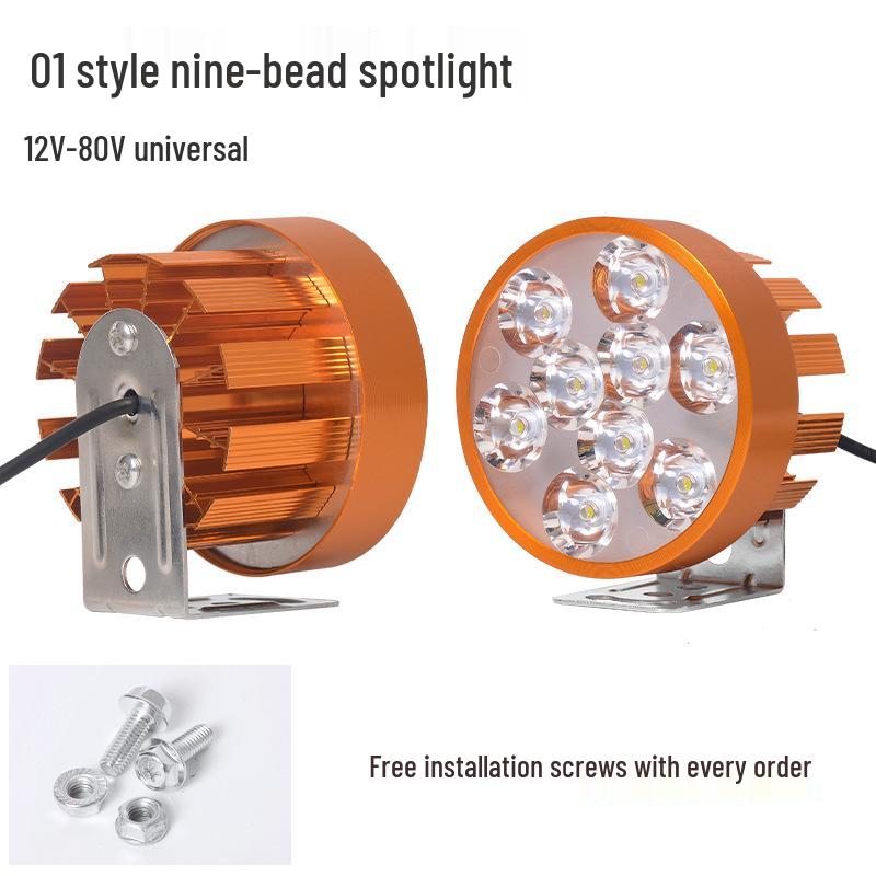 LED High Beam Spotlight for Motorcycles & Electric Vehicles (12V-80V)