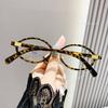 Retro Oval Frame Glasses Women Female Cool Eyewear Trend Reading Computer Anti Blue Light Eyeglasses