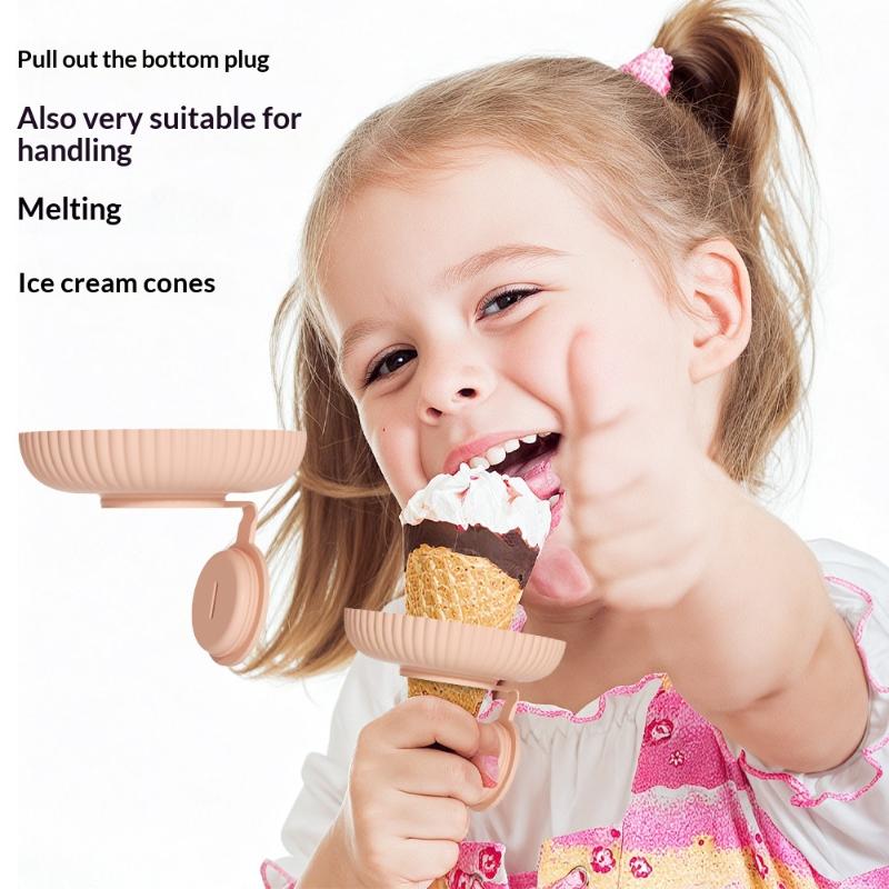 Dirty-Proof Ice Cream Holder Drip-Proof And Leak-Proof Silicone Ice Cream Holder