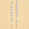 Diamond Claw Chain Long Fringed Earrings Fashionable High-End Stud Earrings Niche Temperament Elegant Earrings Women