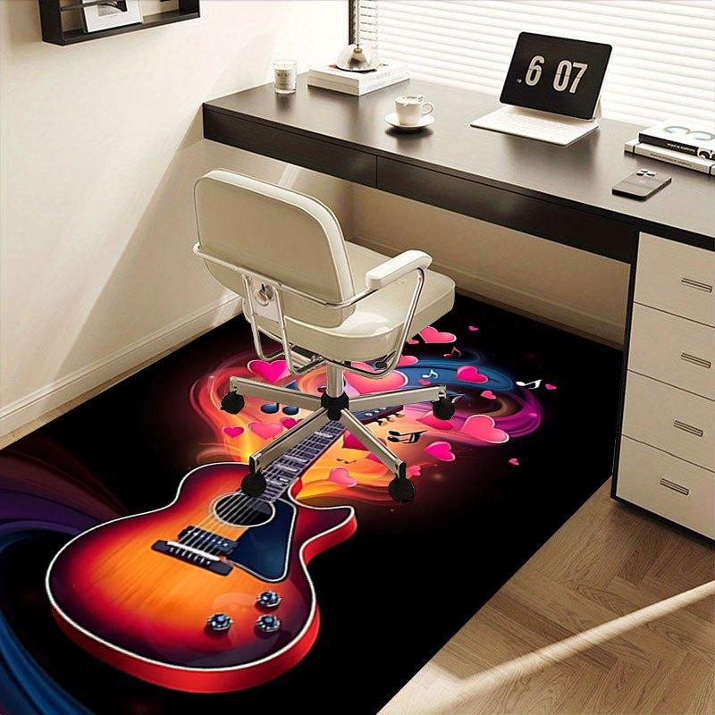 Love Music Guitar Art Print PosterOffice Mat Home Decor Office Desk Chair Carpet for Office Ph138