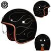 Vintage Style 3/4 Motorcycle Helmet Scooter Electric Bike Riders Unisex ABS Safety Headgear In Multiple Colors