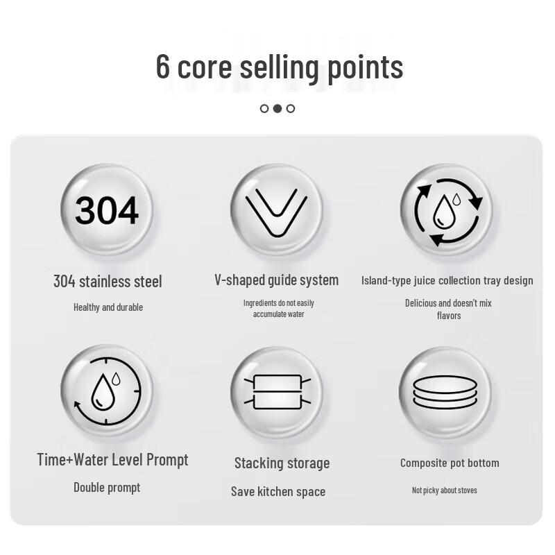 Supor 28cm 3-Layer 304 Stainless Steel Steamer Pot