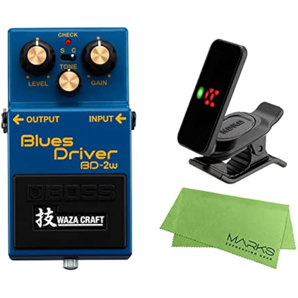 BOSS Boss - Blues Driver BD-2w (J) + KORG Pitchclip 2 PC-2 + Marks Original Cross Set