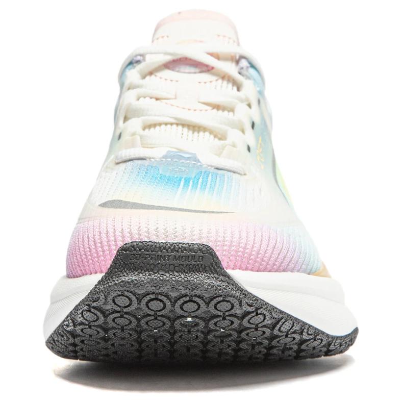 Li Ning Soft Cool Lightweight Comfortable Casual Shoes Women Sneakers Blue Pink AGLU022-5