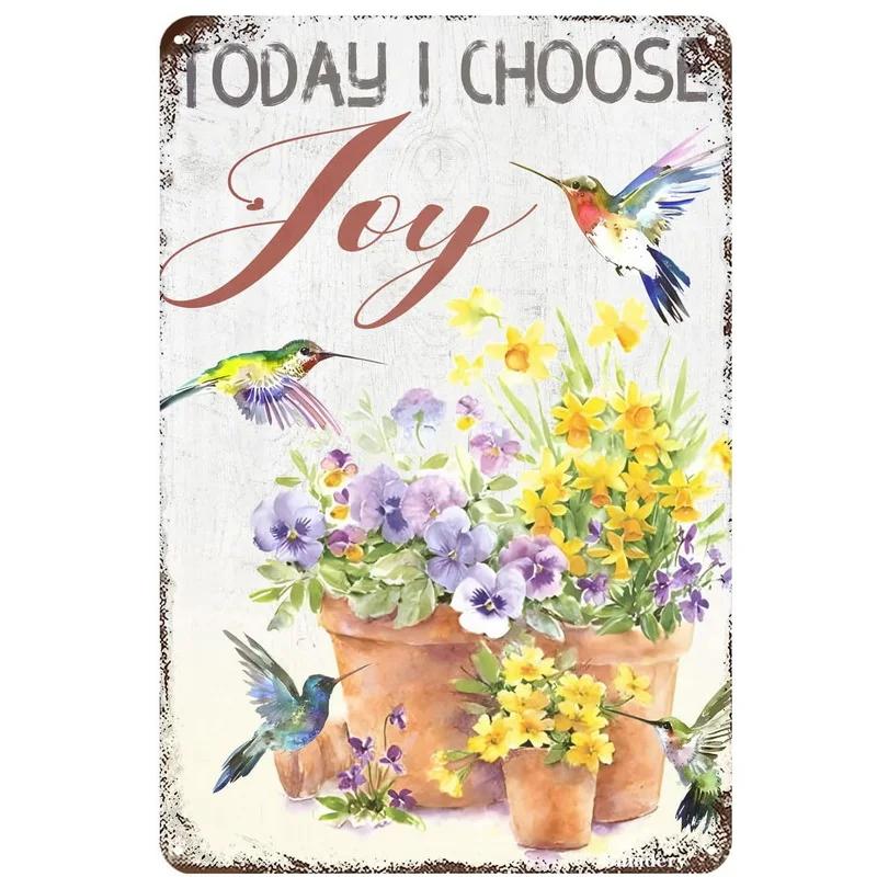 Flowers Lily Roses Lavenders Bloom Metal Tin Signs Posters Plate Wall Decor for Bars Man Cave Cafe Clubs Retro Posters Plaque