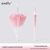 Gradient Transparent Automatic Windproof Long Handle Umbrella
