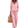 Women's Casual Hoodie Jacket Set for Fall and Winter, Comfortable Fashion Outfit