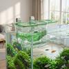 Transparent Aquarium Breeder Box Slotted Design Double Layer Fish Tank Hatchery Detachable Hanging Aquarium Nursery Aquarium