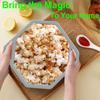 1 x Silikon-Popcorn-Schüssel für die Mikrowelle, DIY-Popcorn-Maker mit Deckel, Heißluft-Popcorn-Schüssel, selbstgemacht, große Kapazität, bunte Küchen-Backutensilien