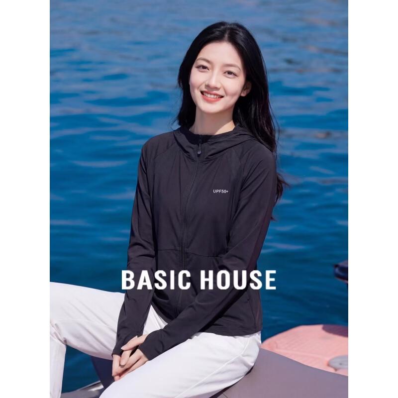 Basic House Women s Ice Silk Hooded Sun Protection Jacket L