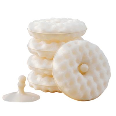 1 Set Kitchen Cleaning Sponge Double-sided Sponge with Suction Cup Holder Absorbent Scrub Sponge for Kitchen Dishwashing Bathroom Cleaning