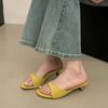 Mode Mode Flock Damen Niedriger Absatz Pantoletten Hausschuhe Schuhe Flaches Schuhwerk Runde Zehenpartie Damen Absatz-Hausschuhe Damen Sandalen Schuhe Pumps