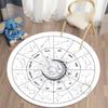 Mystery Constellation Printed Round Carpet Sun and Moon Living Room Rugs Camping Picnic Mats Anti-Slip Yoga Mat for Living Room