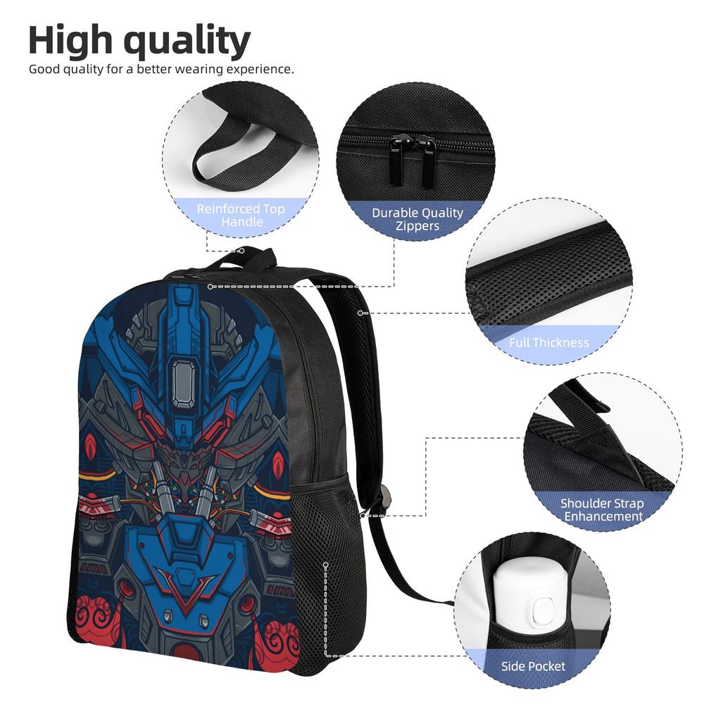 Gundams Travel Backpack Women Men School Laptop Bookbag Anime College Student Daypack Bags