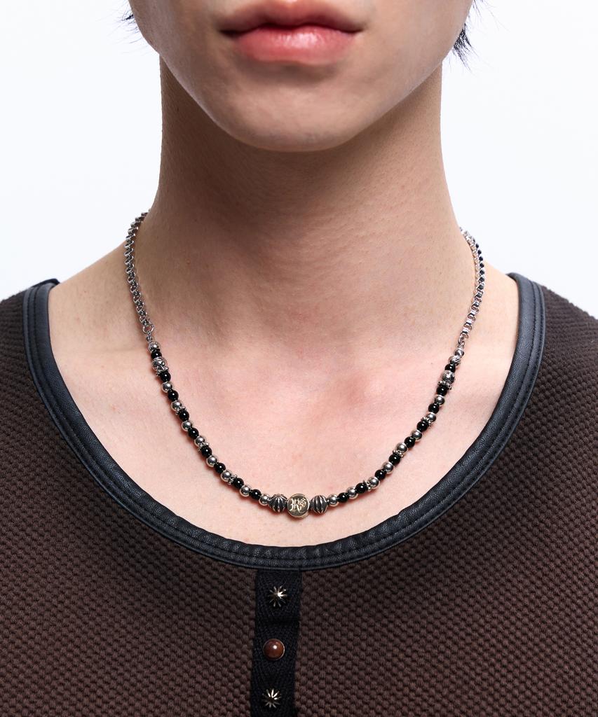 Rssc Western Beads Chain Necklace - Black
