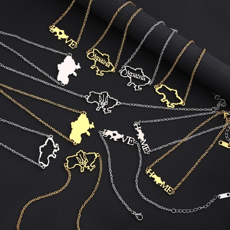 Stainless Steel Pendant Bracelets Ukraine Bangles Ukraine Map Pendant Bracelets