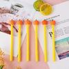 Kawai Silicone Head Pumpkin Neutral Cute Shape Signature Pen for Primary and Secondary Office School Supplies Students Gift Pen
