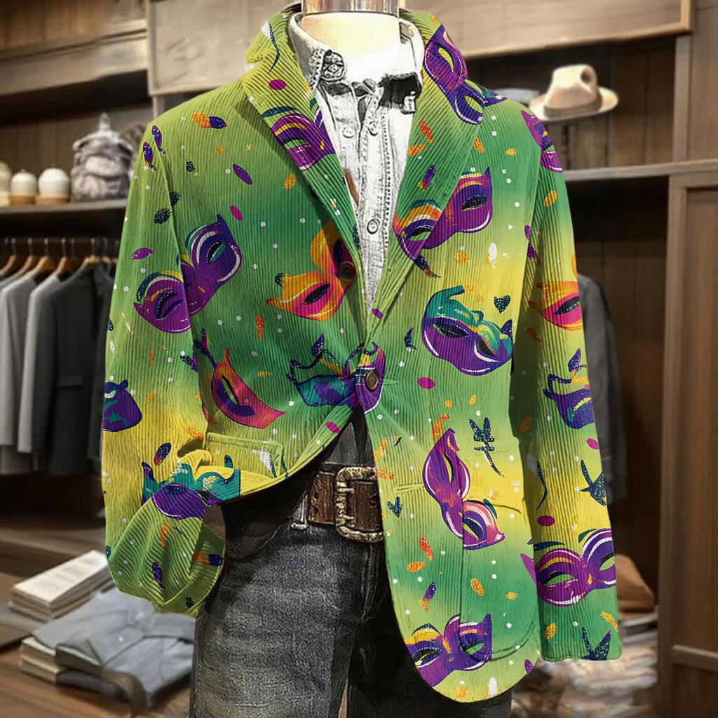 Herren Business Casual Karneval Cordjacke