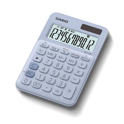 Casio Colorful Calculator Pale Blue 12 Digit Mini Just Type MW-C20C-LB-N