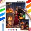 Beauty and the Beast Halloween Oil Paint by Numbers Painting Kit Hand Painted Home Decor Gift