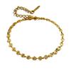 Round Disc Split Pattern Titanium Steel Necklace and Bracelet for Women, High-end, Light Luxury, Niche, Versatile, Gold-plated18k Accessories