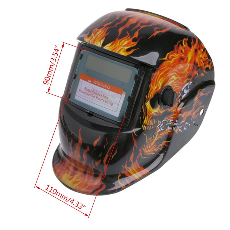 Auto Darkening Welding Helmet Solar/Battery Powered Welder Mask Ith Dark Shade DIN9-13 External Adjust for TIG MIG ARC