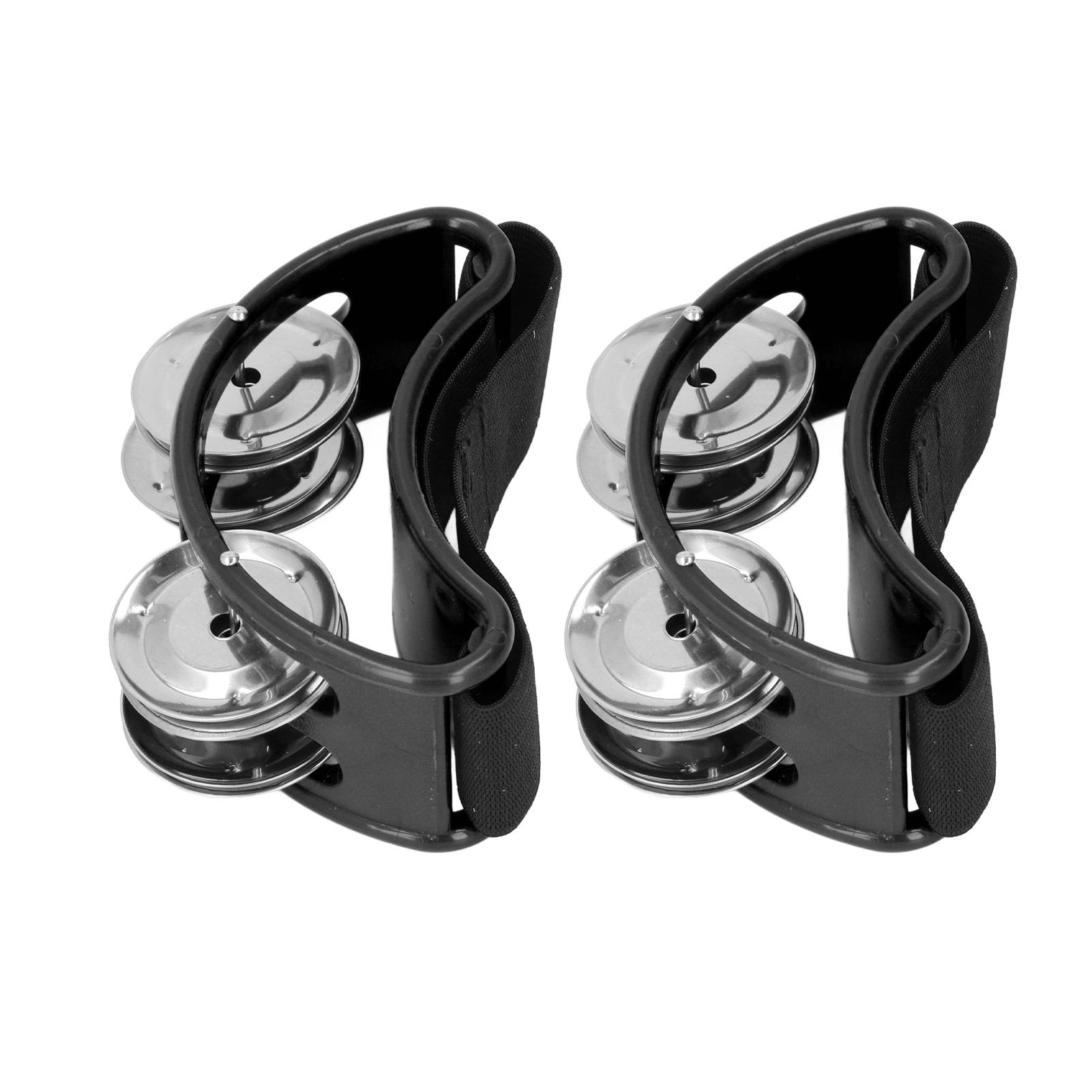 2PCS Foot Tambourine Percussion Musical Instrument Percussion Pedal for Concert Party