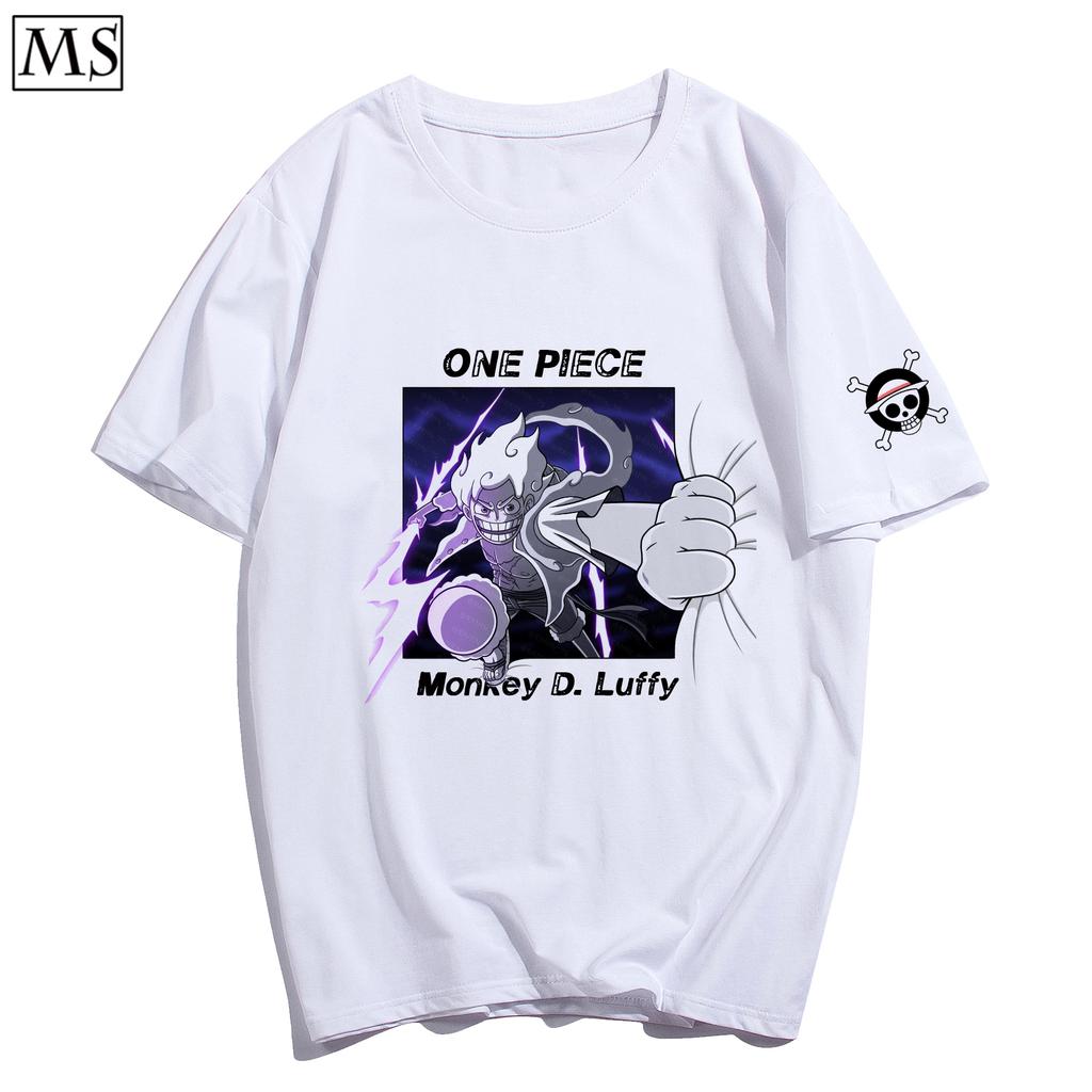 ONE PIECE Tshirt Mens Pure Cotton Casual Tshirt Round Neck Short Sleeve Clothing Summer Sports Casual Short Sleeve Popular Top