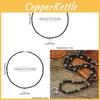 Collier Pendentif en Agate Noire Fait Main Avec Motif Géométrique Pour Unisexe