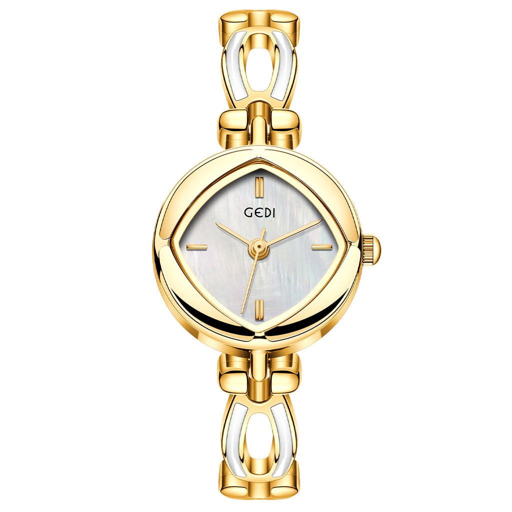 Vintage Diamond Shaped Ladies Quartz Watch With Water Resistance For Fashion Enthusiasts