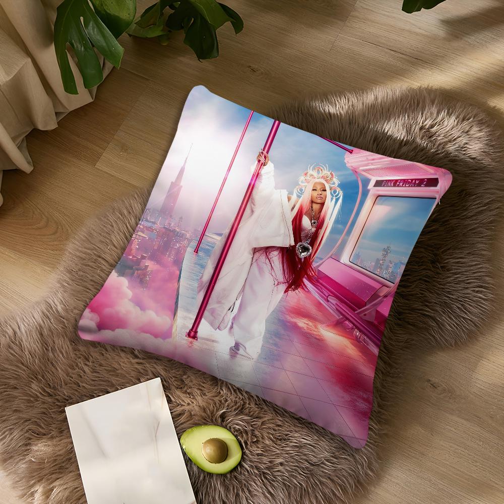 Singer N-Nicki Minaj Friday Cushion Cover Living Room Accent Couch Back Support Square Lounge Restful Nap Companion Pillow Case