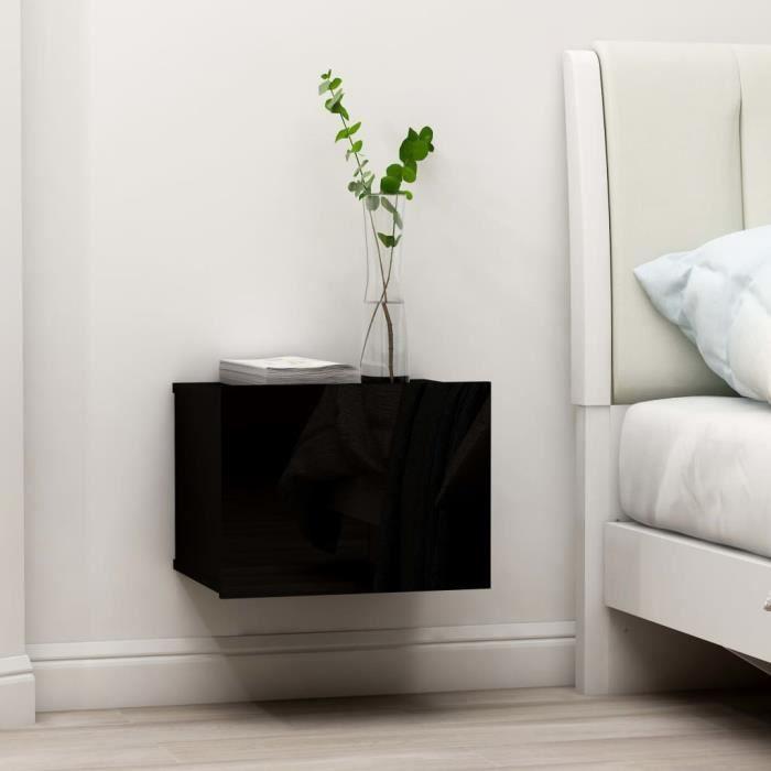 VidaXL Tables de chevet 2 pcs Noir 40 x 30 x 30 cm Aggloméré
