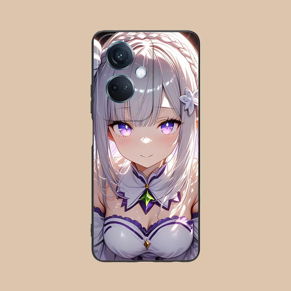 ReZero Emilia Waifu Matte TPU Mobile Phone Case for OPPO Find X9 X8 X7 X6 X5 X3 X2 Plus s Pro Ultra Lite Colorful Printing Cover