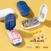 Portable Pill Cutter & Grinder: Compact Medication Box for Splitting, Grinding, and Dispensing Small Pills On-the-Go