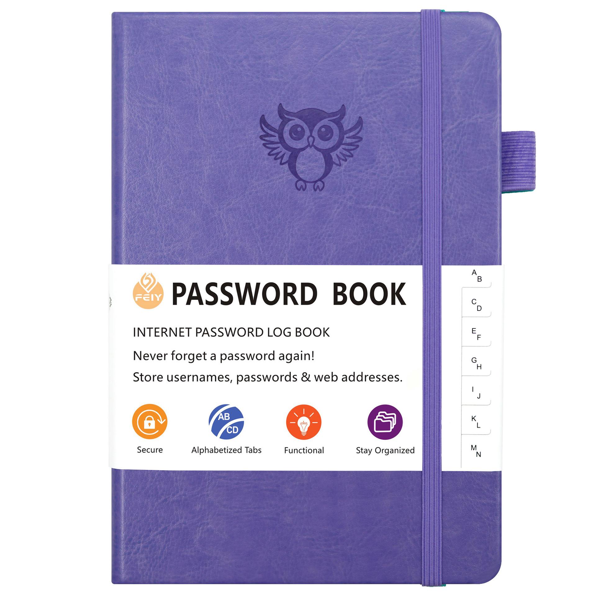 Owl English Password and Address Notebook - Compact 32k Journal 32K светло-фиолетовый