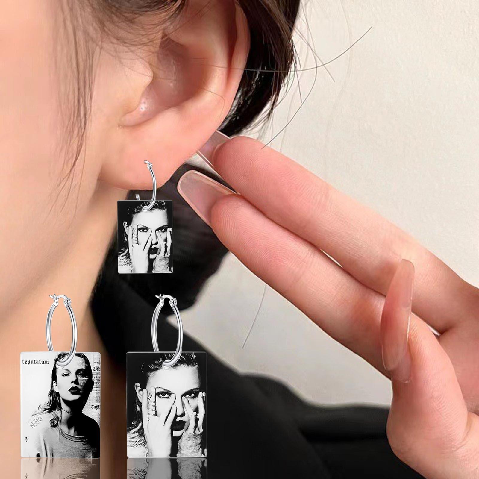 Printed Earrings Acrylic Earrings Women s Earrings Casual Shopping Earrings Earrings Women s Gifts