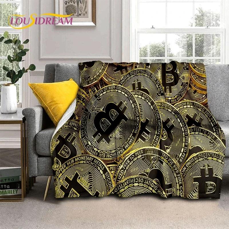 Bitcoin Virtual Currency NFT Soft Flannel Blanket for Beds Bedroom Sofa Picnic,Throw Blanket for Cover Outdoor Leisure Nap Gift