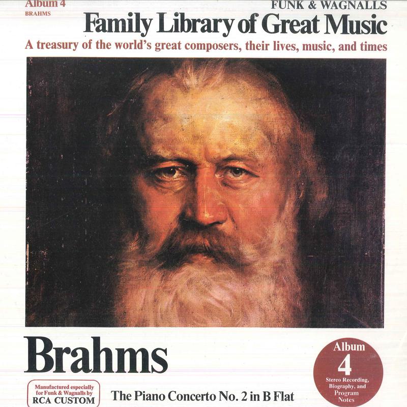

LP Record GYORGY SANDOR, ROLF REINHART, BADEN - Brahms Piano Concerto No2 In B Flat FW304 FAMILY LIBRARY 1976 US Classical Used