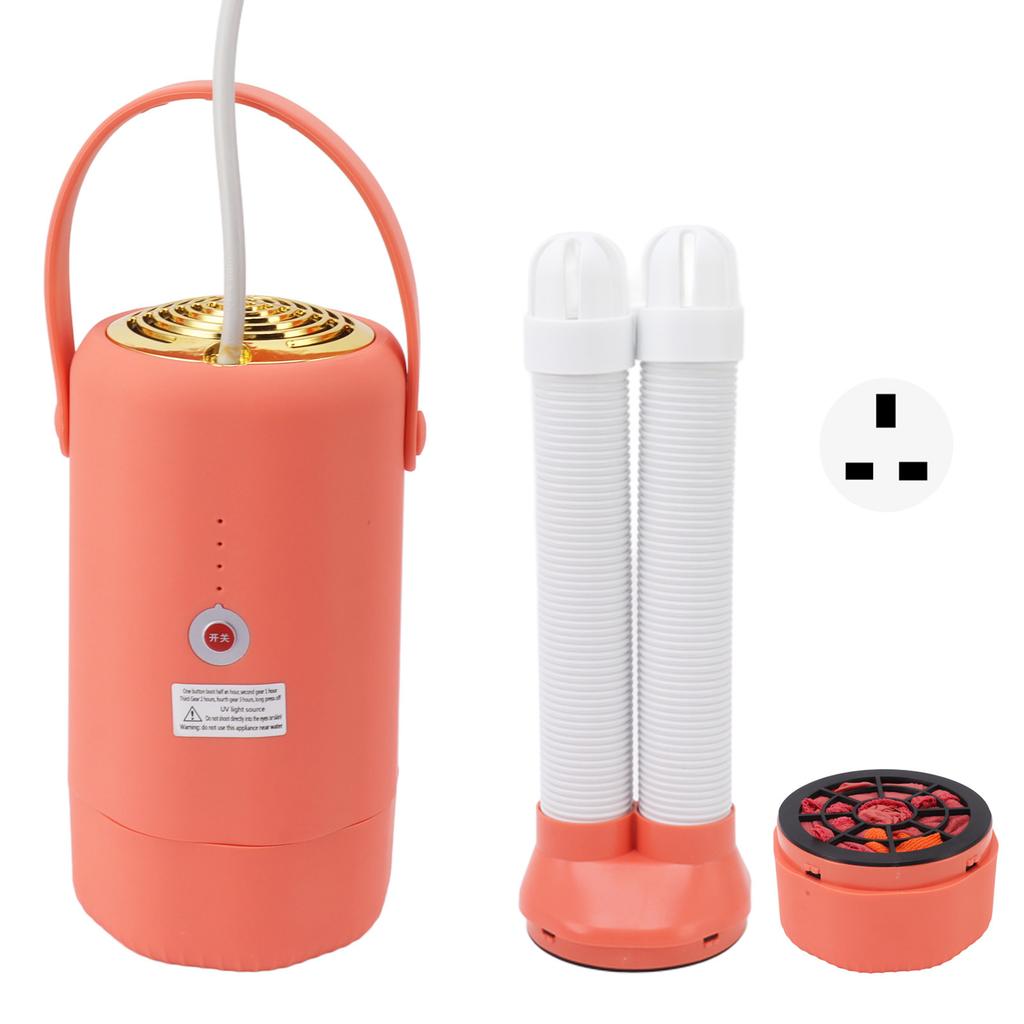 Orange Electric Portable Dryer Travel Clothes Dryer 4 Wind Speed Mini Small Dryer Machine with Shoe