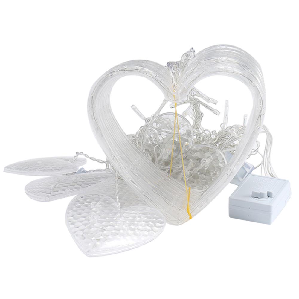 LED herzförmige hängende Vorhang Lichter String Net Weihnachten Home Party Home Decor