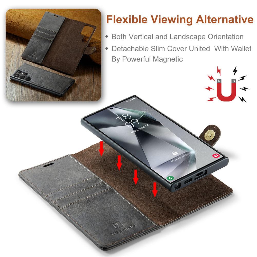 2 in 1 Detachable Leather Case For Samsung Galaxy S25 S24 Ultra S23 S22 Plus S21 Note 20 Magnetic Wallet Cards Slot Cover