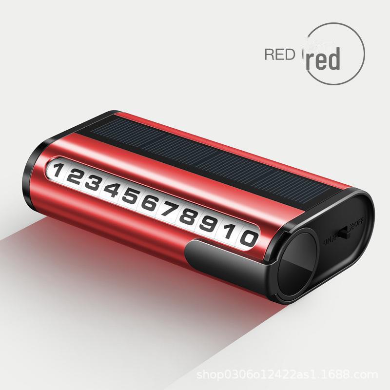 Solar-Powered Luminous Temporary Vehicle Parking Plate