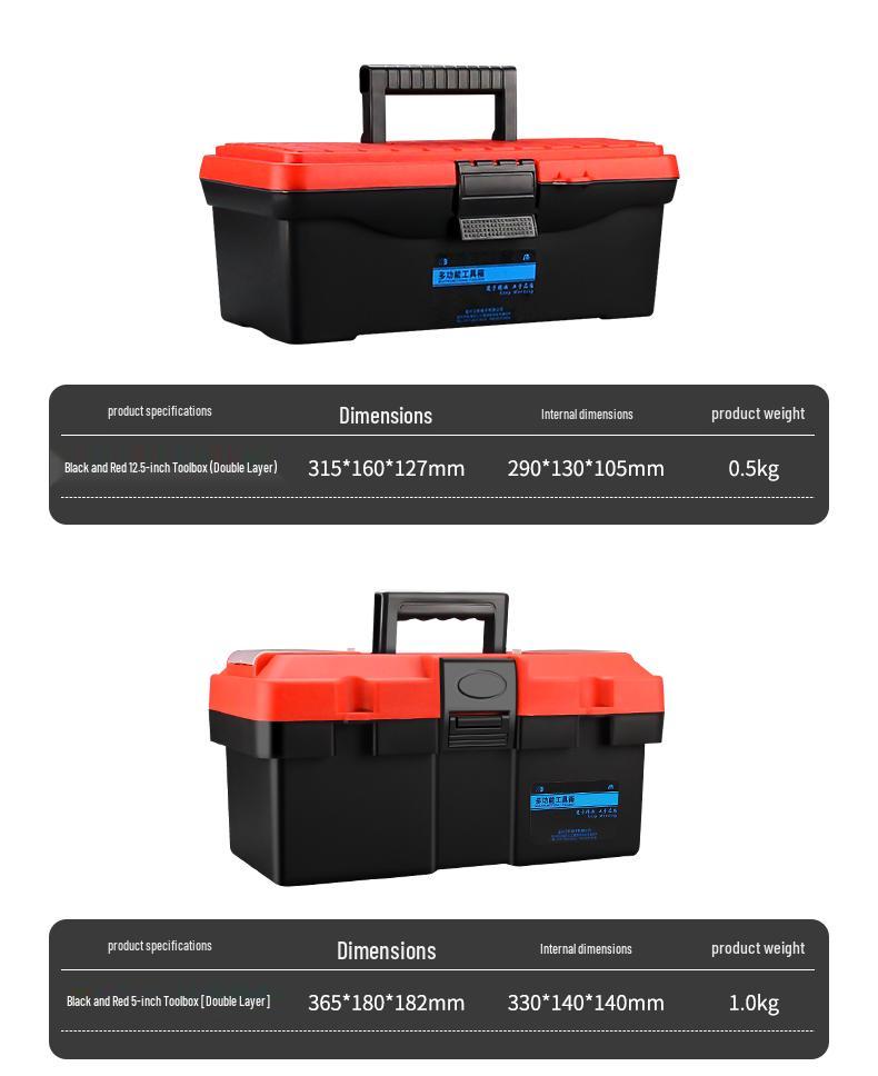 Multifunctional Handheld Tool Box for Car and Home Storage