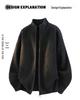Men's Versatile Round Neck Knitwear Jacket - Stylish, Loose-Fit for Spring, Autumn, Winter