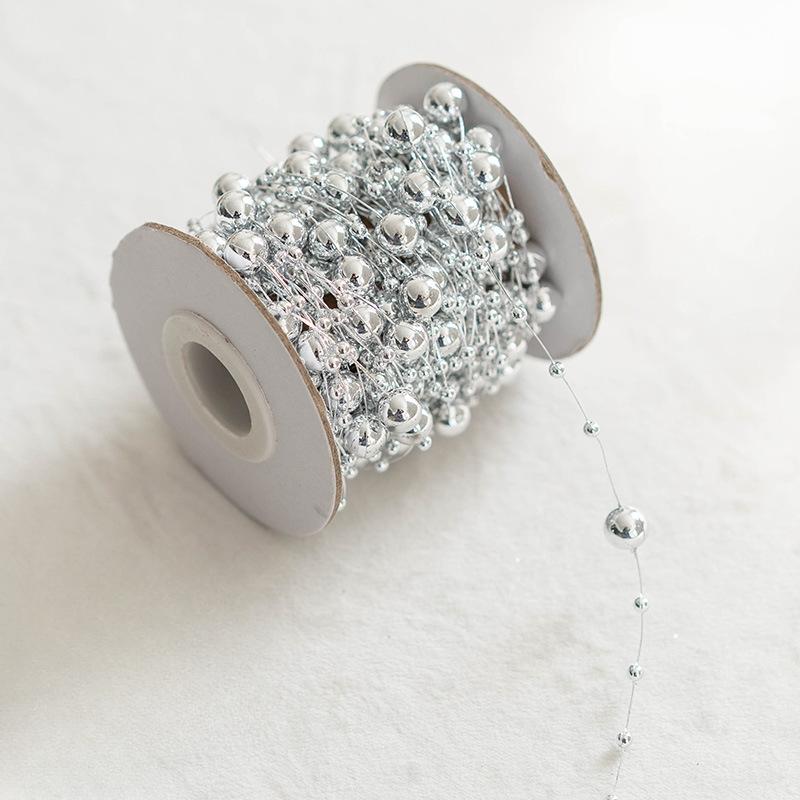 

4 шт. жемчужная пластиковая леска бусина DIY бусина цепочка браслет ожерелье ювелирные изделия рождественская атмосфера украшения фото реквизит