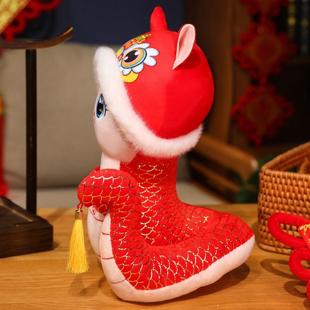 Cartoon Snake Mascot Doll Stuffed Lucky Snake Pendant Snake Year Plush Ornaments Home Decor
