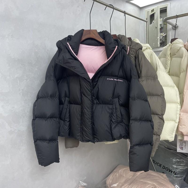 2026 Winter Womens Hooded Puffer Coat Casual Thick Warm Cotton Jacket Design Outerwear